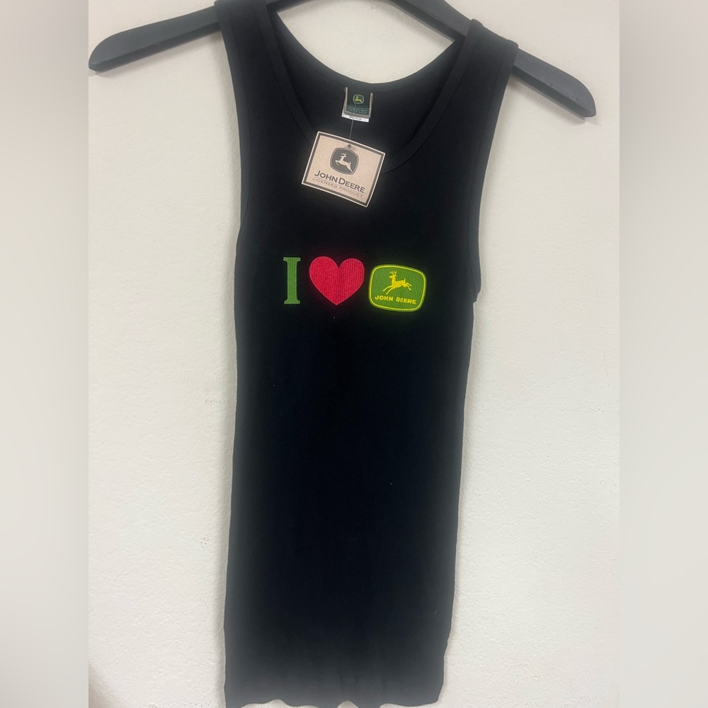 John Deere Tank Top For Woman - Black color Wife beater-New Medium size